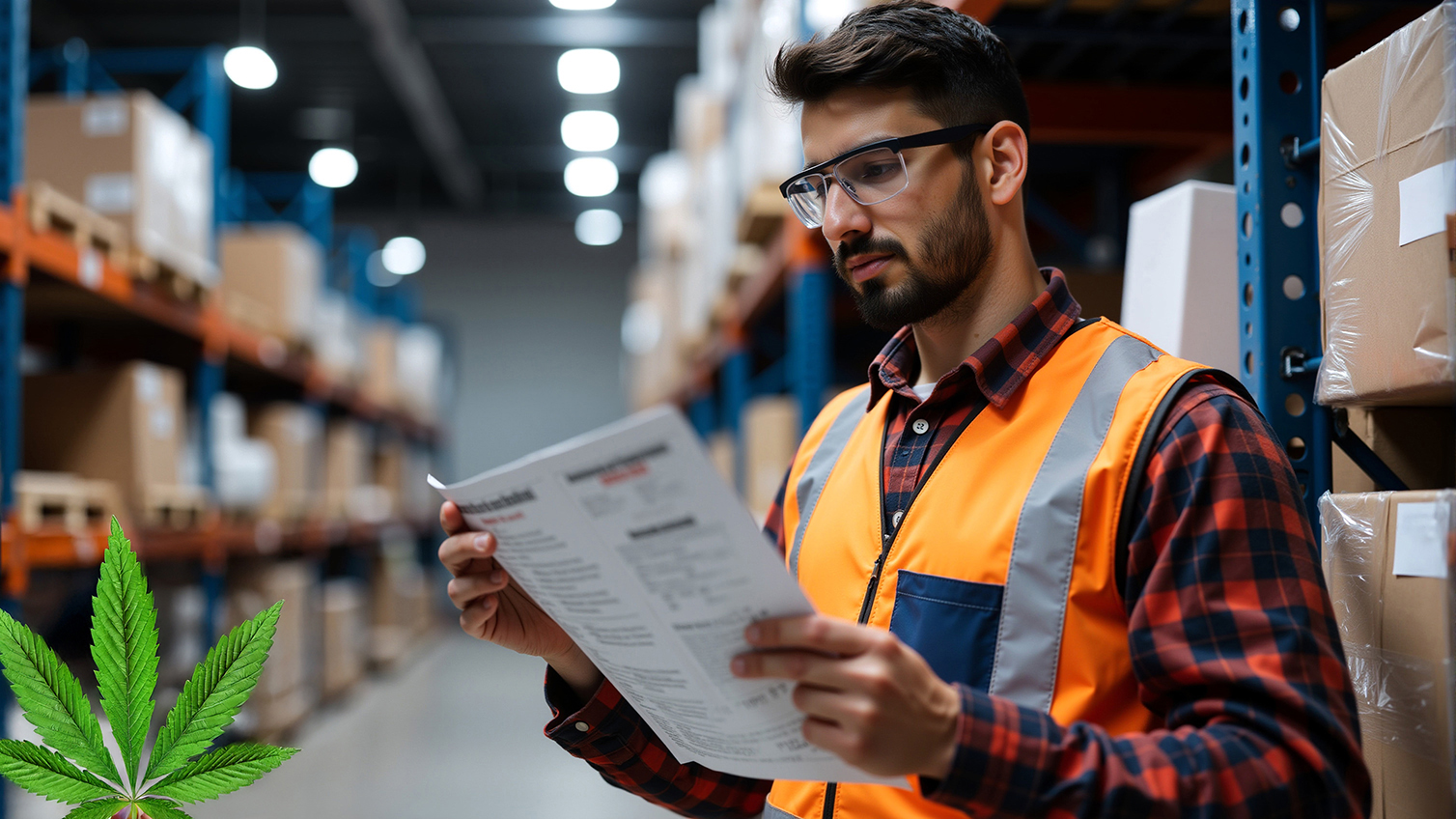 manufacturing worker in warehouse